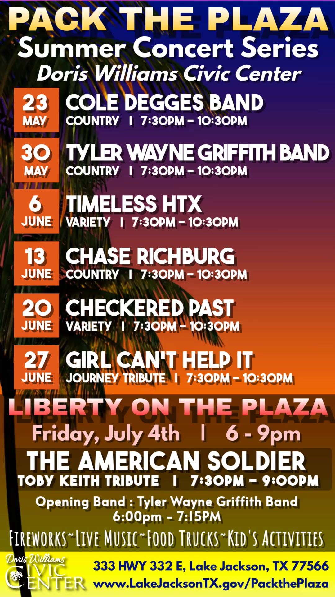 Pack the Plaza Summer Concert Series 2025